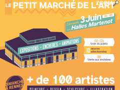 Foto Le Petit Marché de l'Art aux Halles Martenot à Rennes. Le dimanche 3 juin 2018
